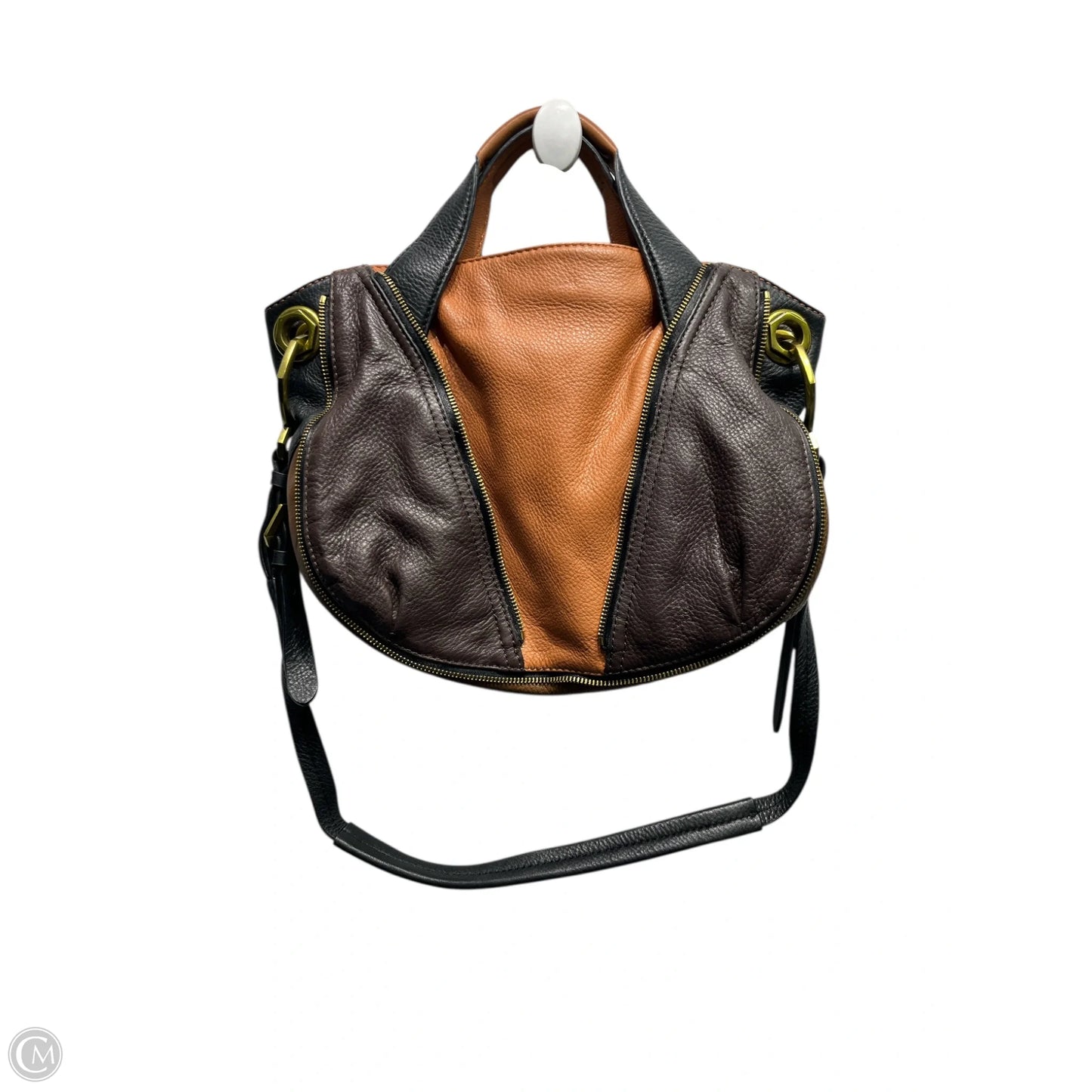 Crossbody Leather By Oryany, Size: Medium