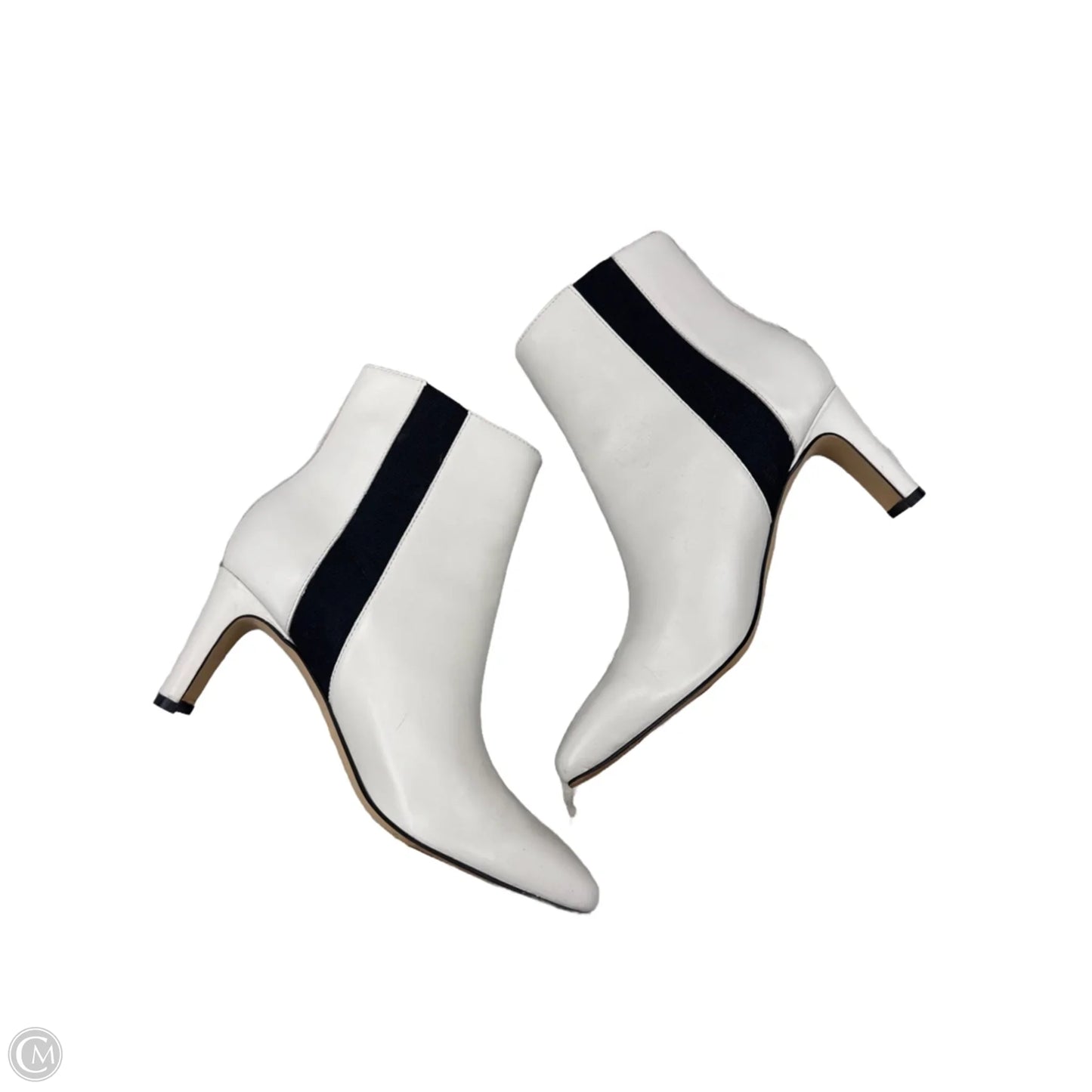 Boots Ankle Heels By Calvin Klein In Black & White, Size: 8