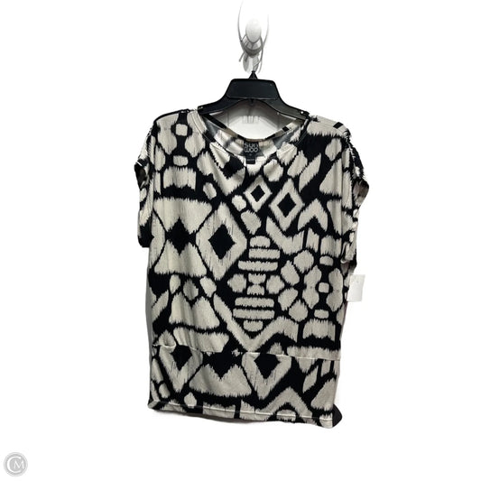 Top Short Sleeve By Clara Sun Woo In Black & Tan, Size: M