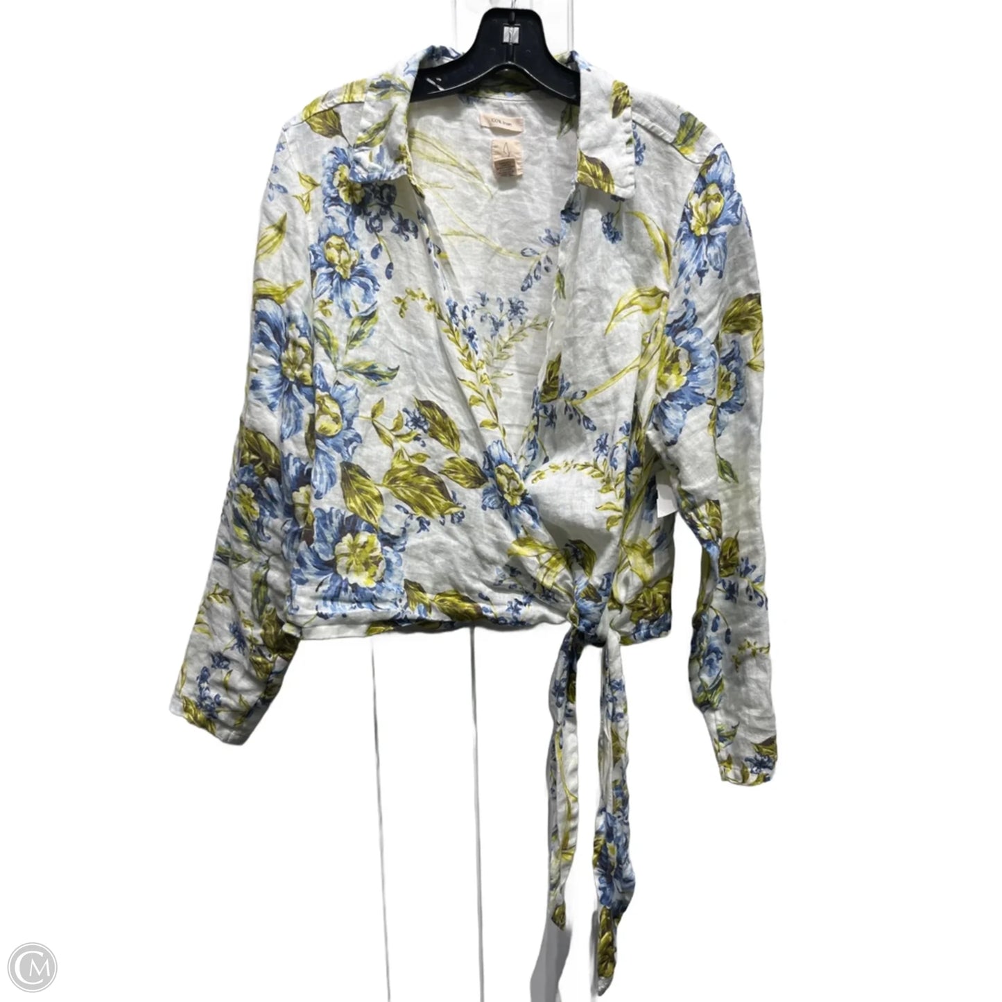 Top Long Sleeve By Joie In Blue & Green, Size: Xl