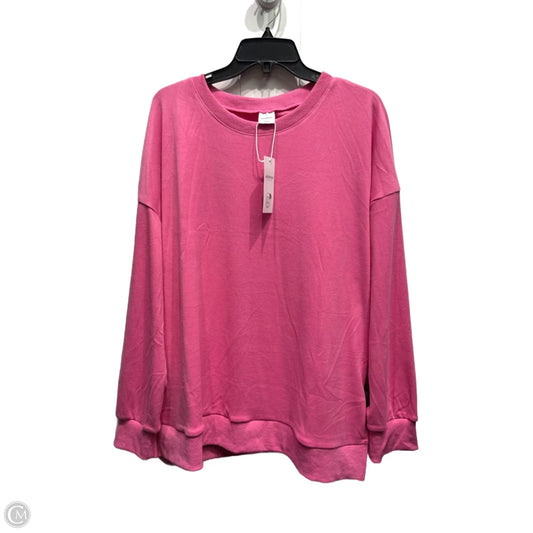 Top Long Sleeve By XIEERDUO In Pink, Size: Xxl