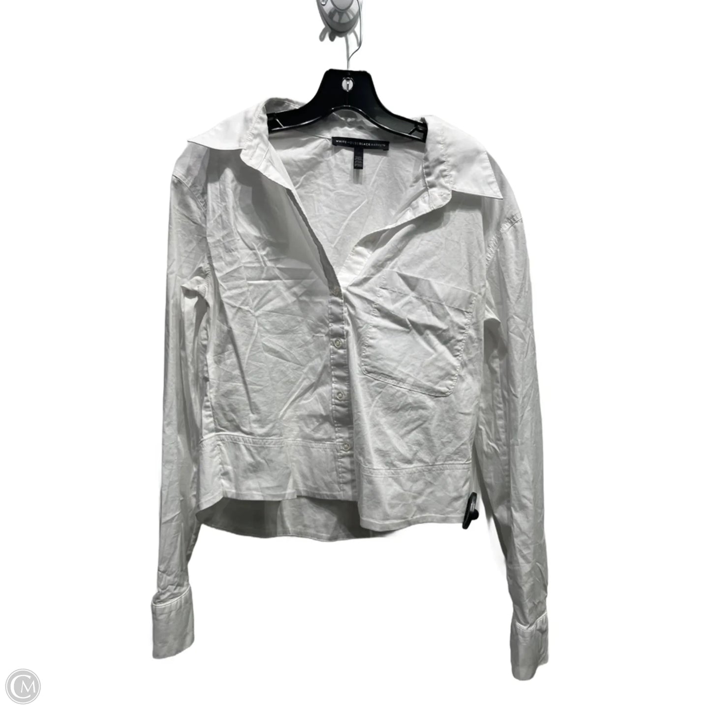 Top Long Sleeve By White House Black Market In White, Size: S