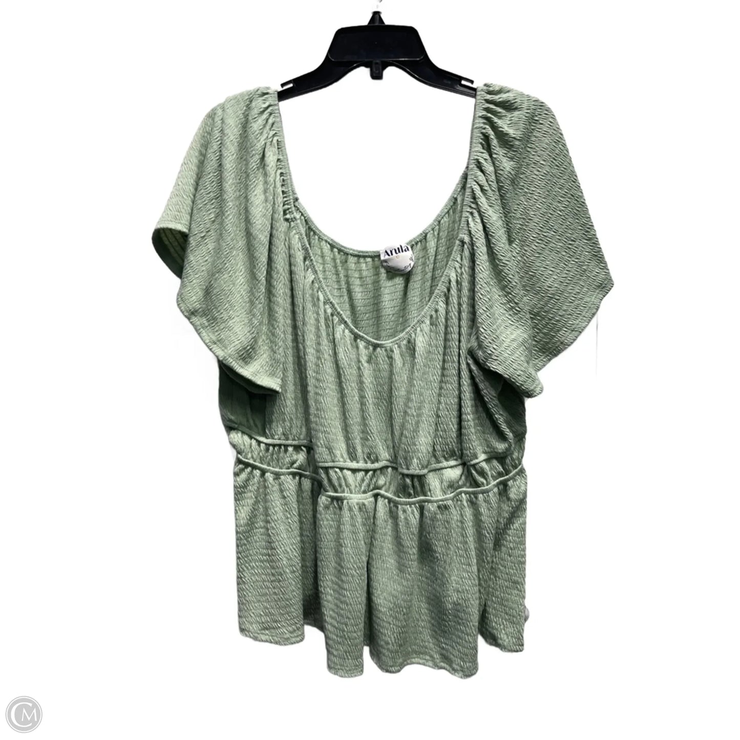 Top Short Sleeve By Arula In Green, Size: 3x