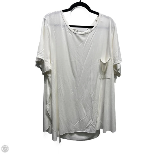 Top Short Sleeve By Arula In White, Size: 3x