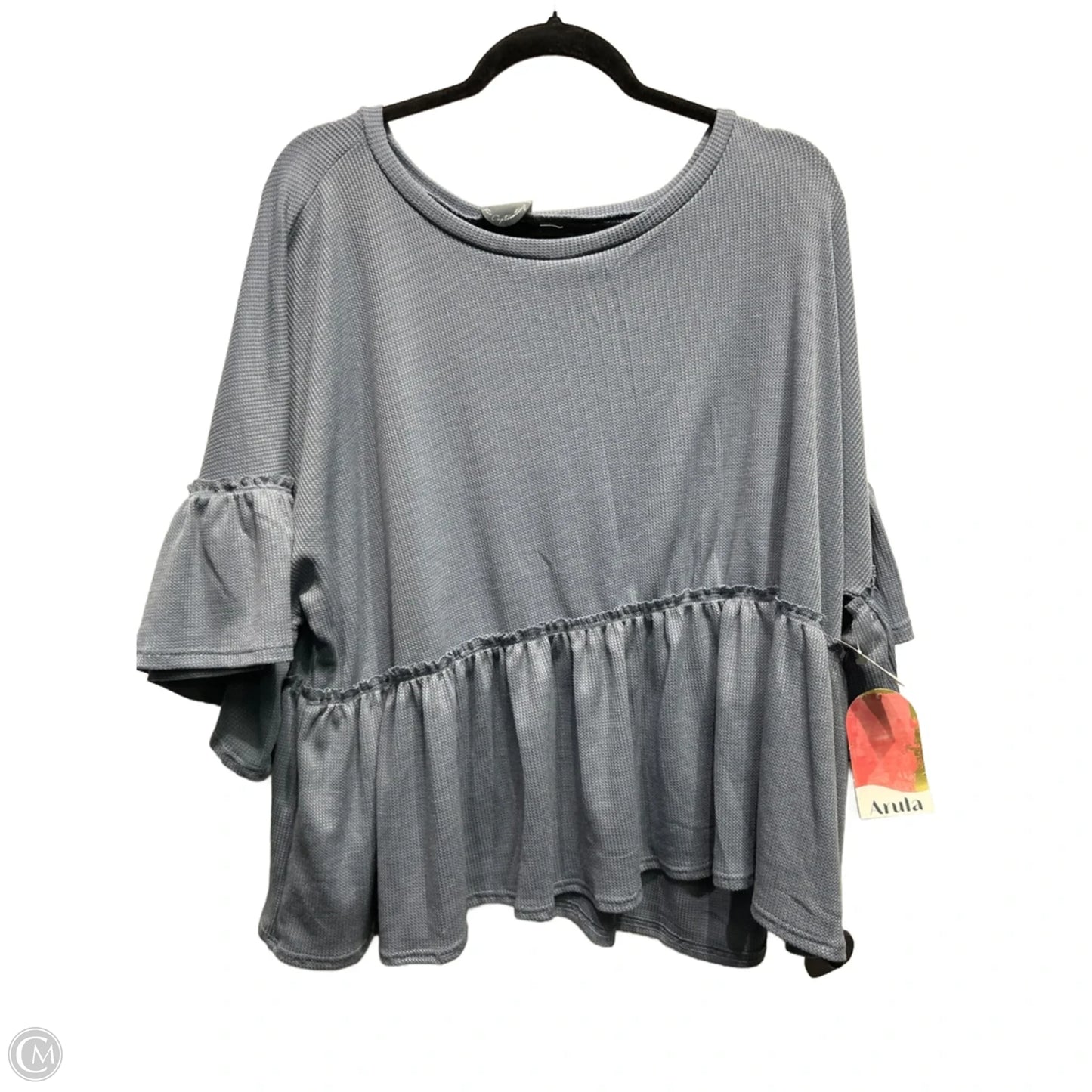 Top Short Sleeve By Arula In Blue, Size: 3x