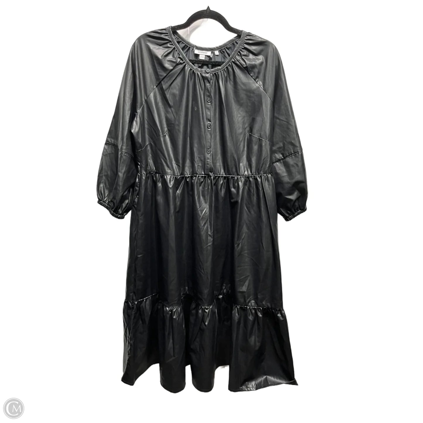 Dress Casual Midi By Chicos In Black, Size: M
