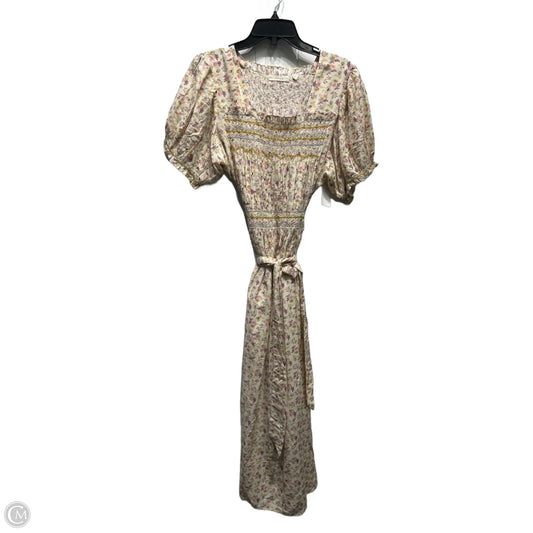 Dress Casual Maxi By DOEN In Cream & Pink, Size: Xl