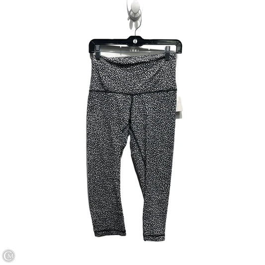 Athletic Capris By Lululemon In Black & White, Size: 8