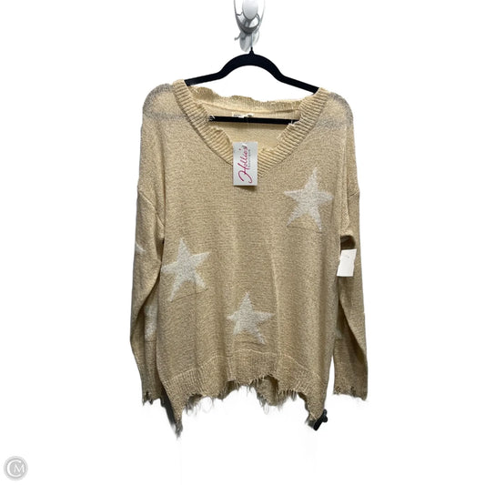 Sweater By Main Strip In Tan, Size: M