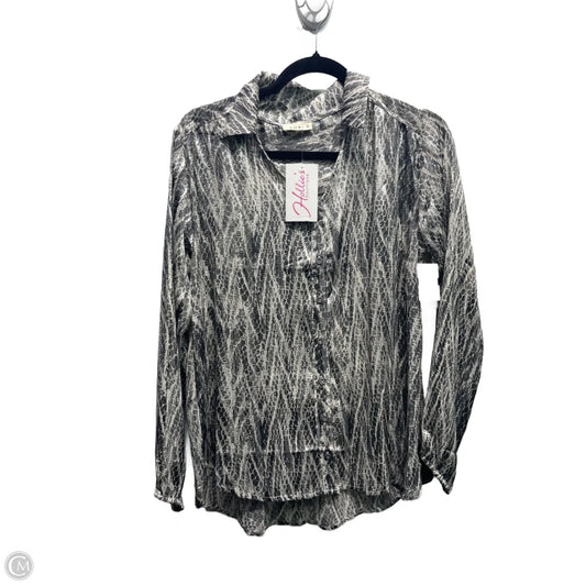 Top Long Sleeve By Bombom In Black & Gold, Size: M
