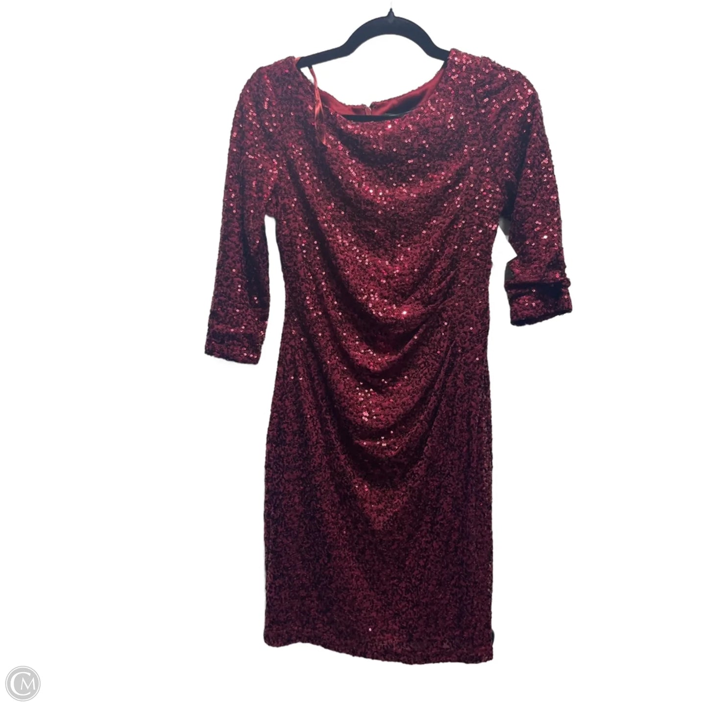 Dress Party Short By Jessica Howard In Maroon, Size: Mp