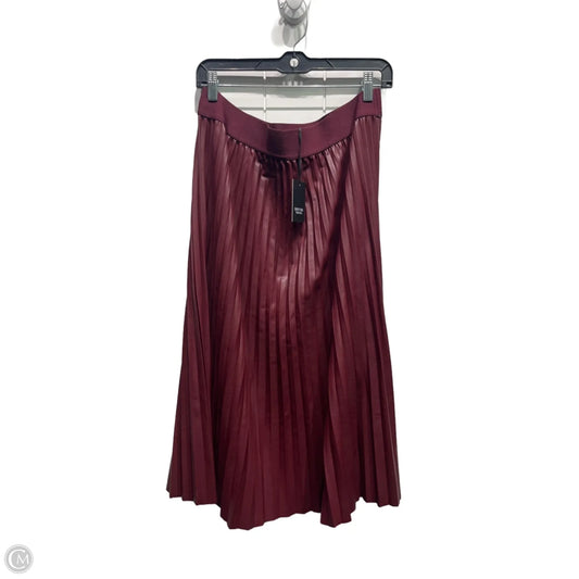 Skirt Midi By Simply Vera In Maroon, Size: L