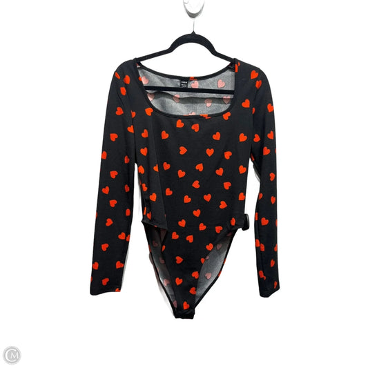 Top Long Sleeve By Shein In Black & Red, Size: L