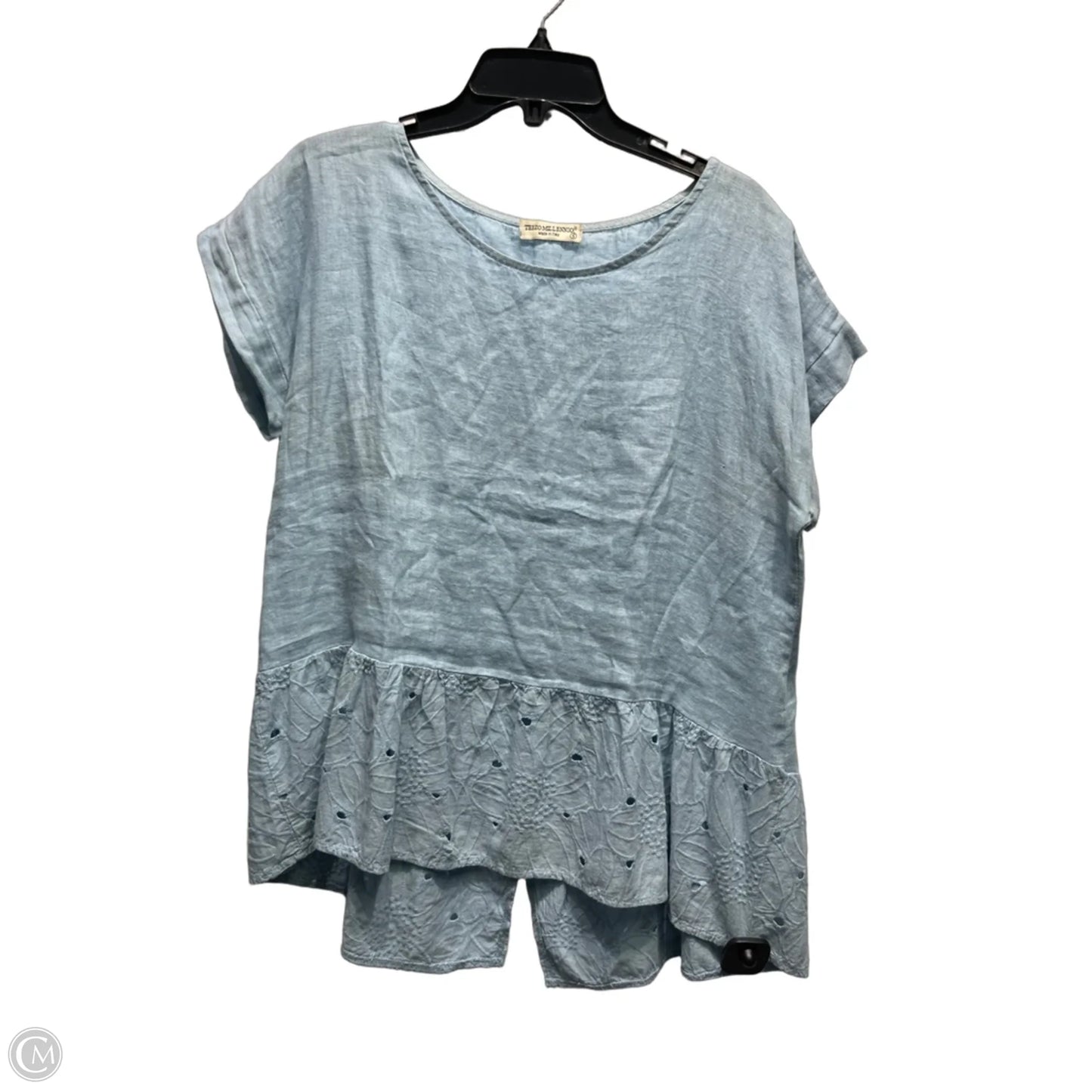 Top Short Sleeve By Terzo Millennio In Blue, Size: S