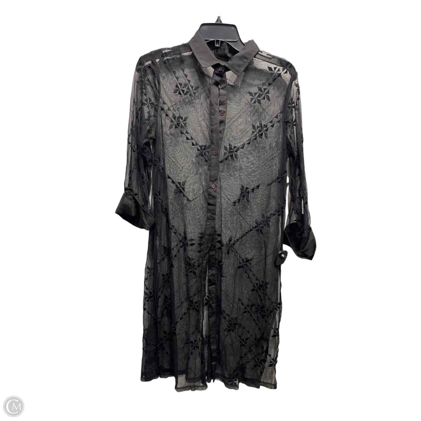 Tunic Long Sleeve By Clothes Mentor In Black