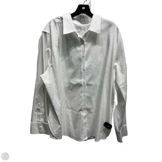 Top Long Sleeve By Chicos In White, Size: 1x