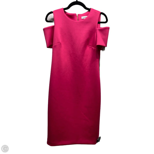 Dress Work By Calvin Klein In Pink, Size: S