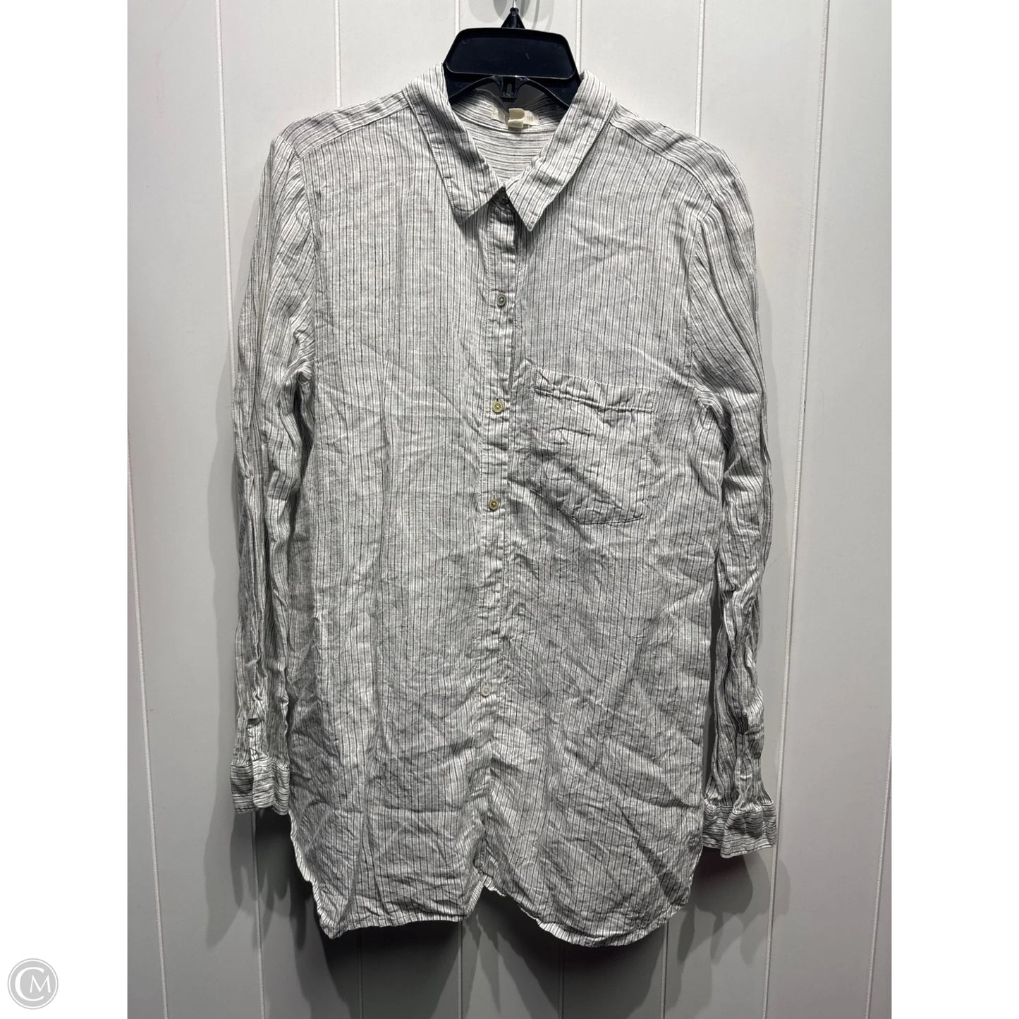 Top Long Sleeve By Eileen Fisher In Grey, Size: M