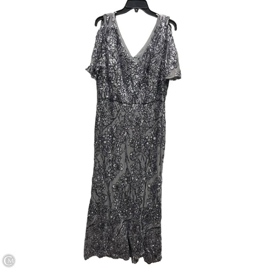 Dress Party Long By Alex Evenings In Silver, Size: Xlp