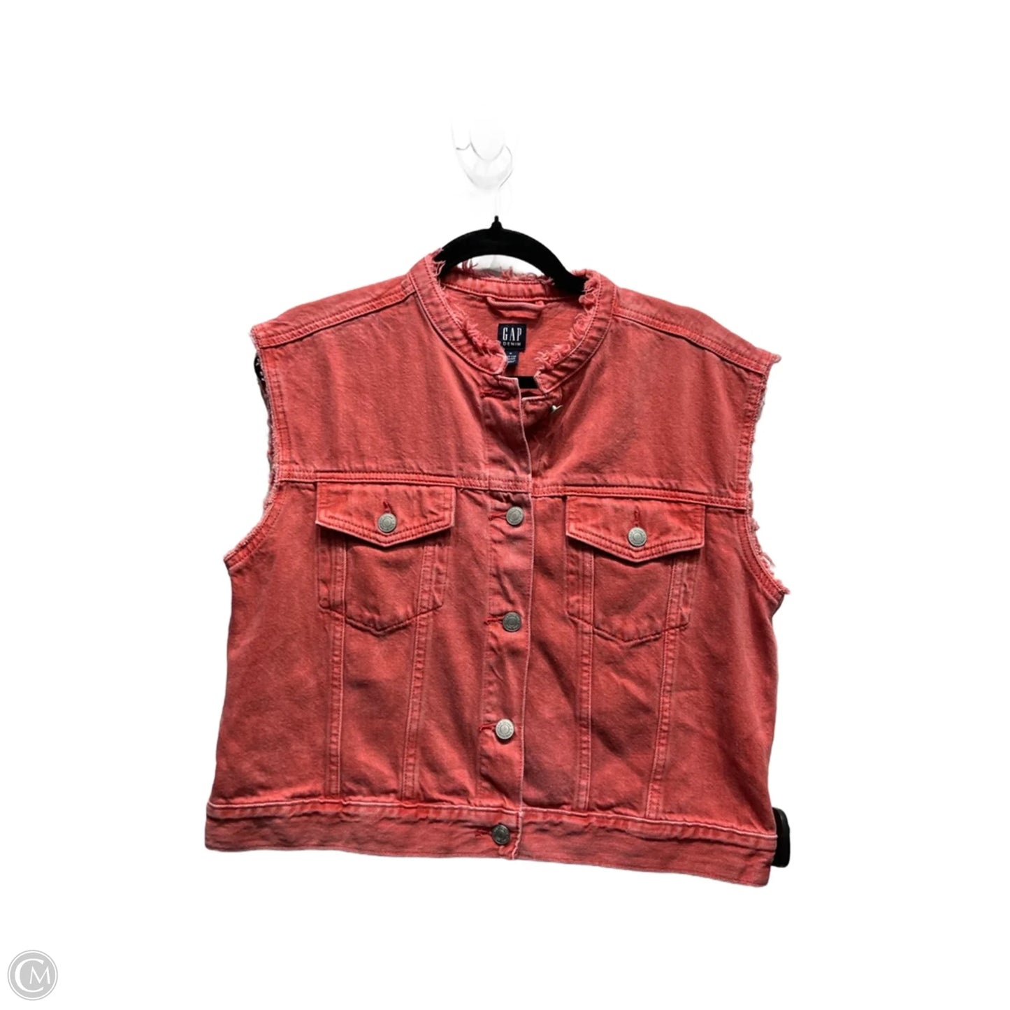 Vest Other By Gap In Orange, Size: M