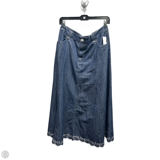 Skirt Maxi By Christopher And Banks In Blue Denim, Size: 10