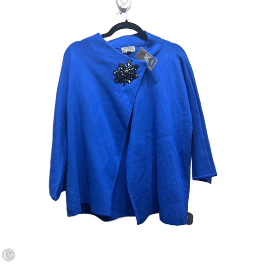 Cardigan By Jm Collections In Blue, Size: L