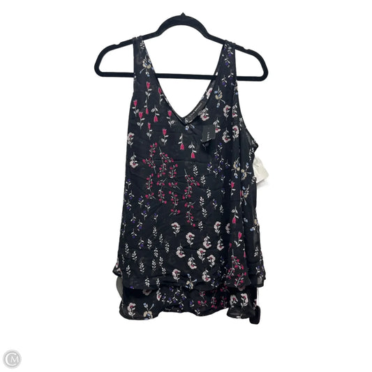 Top Sleeveless By Lane Bryant In Black & Pink, Size: 16