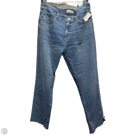 Jeans Straight By Loft In Blue Denim, Size: 14