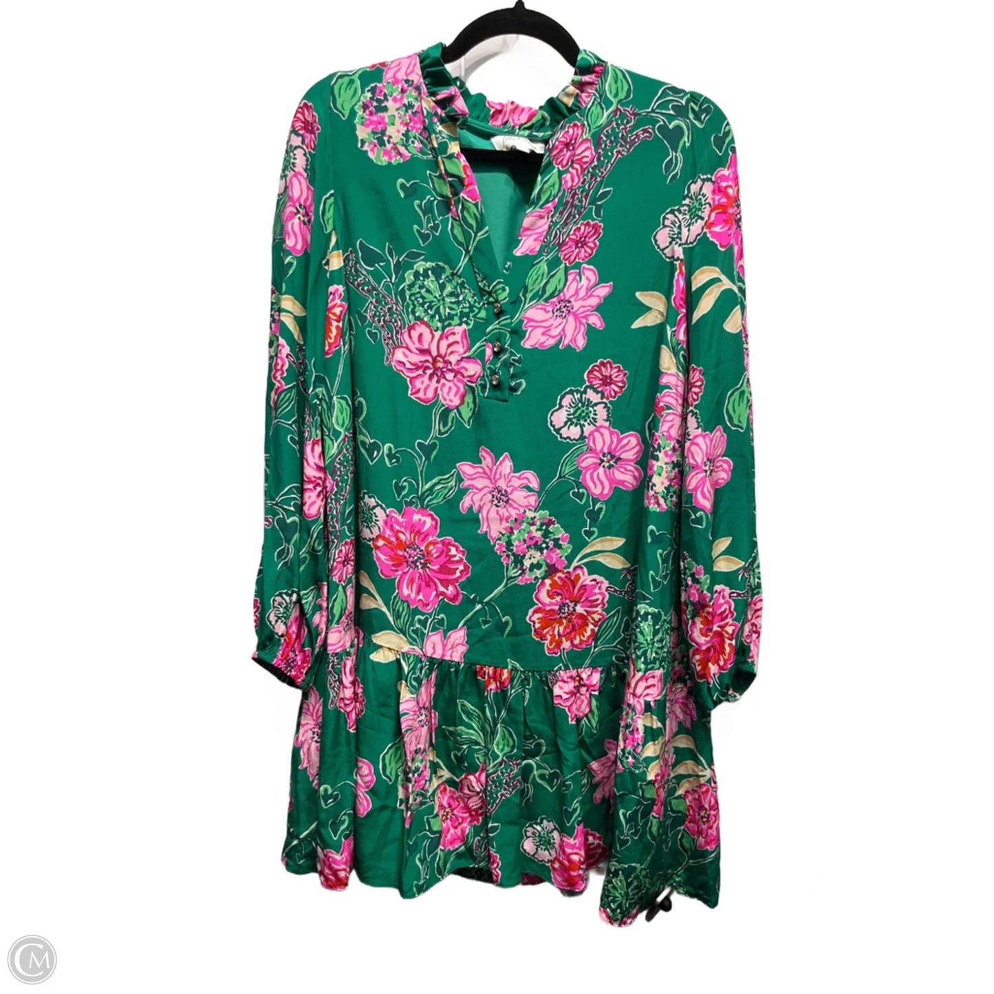 Dress Designer By Lilly Pulitzer In Green & Pink, Size: S