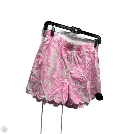 Shorts Designer By Lilly Pulitzer In Pink & White, Size: S