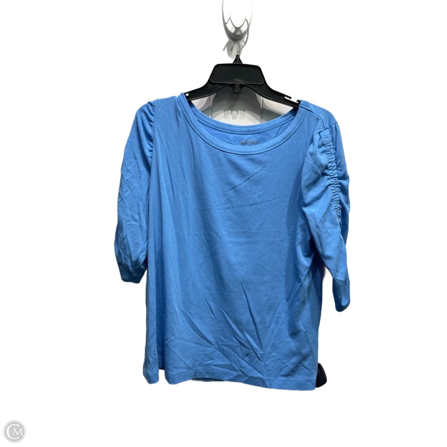Top Short Sleeve Designer By Lilly Pulitzer In Blue, Size: Xl