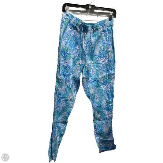 Pants Designer By Lilly Pulitzer In Blue & Green, Size: M
