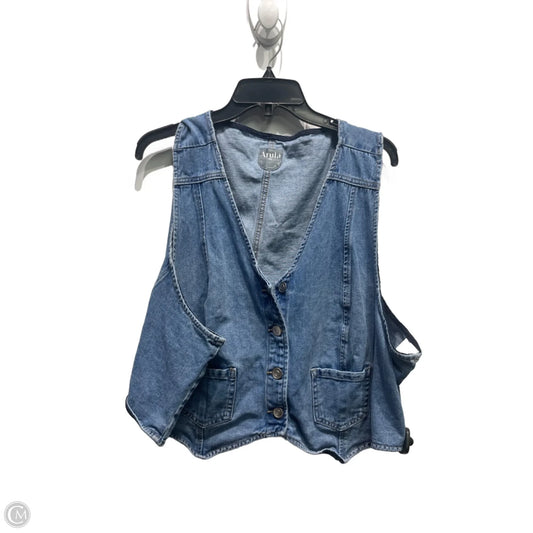 Vest Other By Arula In Blue Denim, Size: 3x