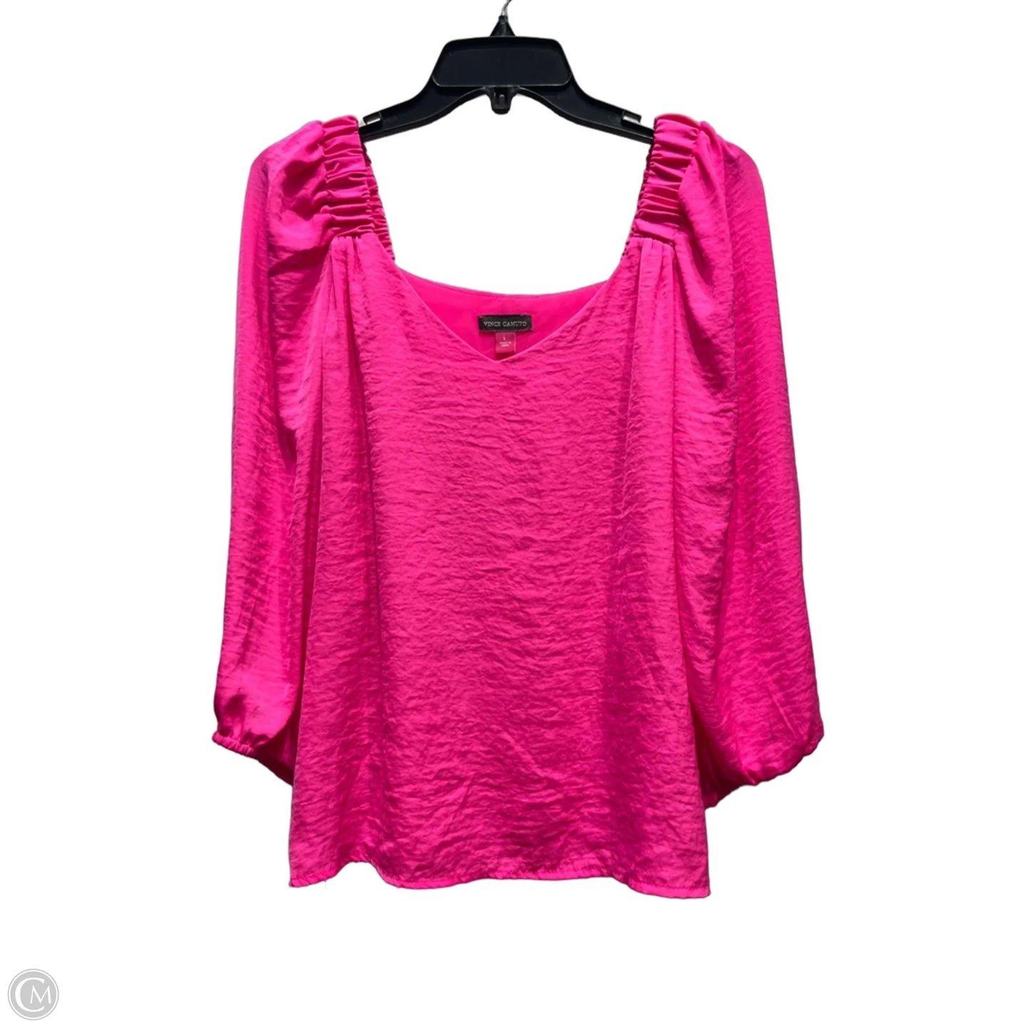 Top 3/4 Sleeve By Vince Camuto In Pink, Size: L