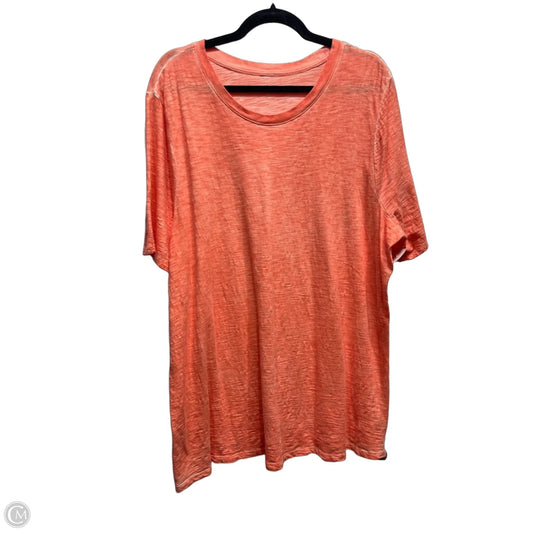 Top Short Sleeve Basic By Lane Bryant In Orange, Size: 1x