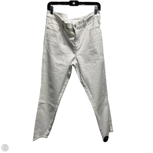 Jeans Straight By Loft In White Denim, Size: 12