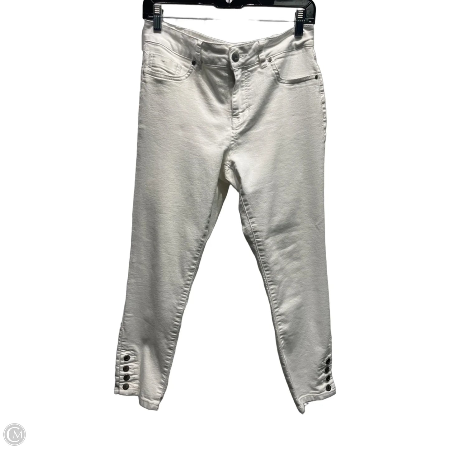 Jeans Skinny By D Jeans In White Denim, Size: 10