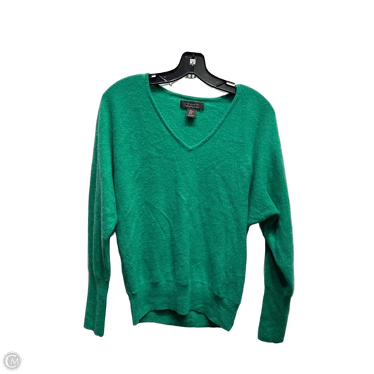 Sweater Cardigan Cashmere By Tahari In Green, Size: M