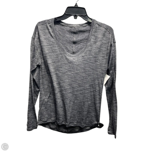 Athletic Top Long Sleeve Crewneck By Lululemon In Grey, Size: M