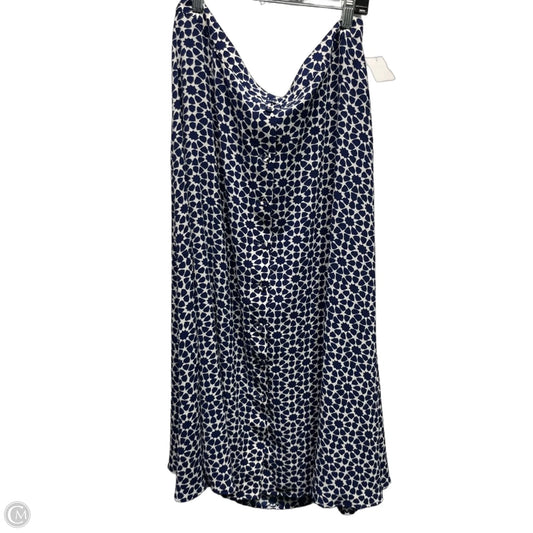 Skirt Maxi By Talbots In Blue & White, Size: 12
