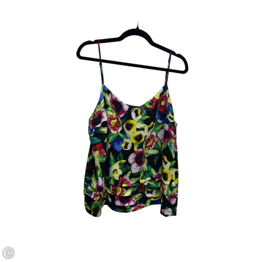 Top Sleeveless By Attention In Green & Red, Size: Xl