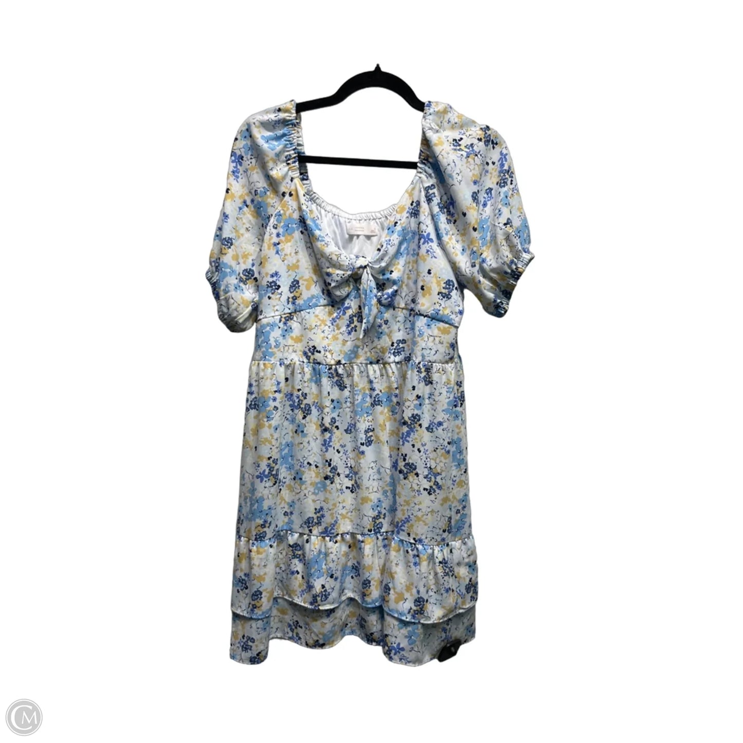 Dress Casual Short By Lc Lauren Conrad In Blue & Yellow, Size: L