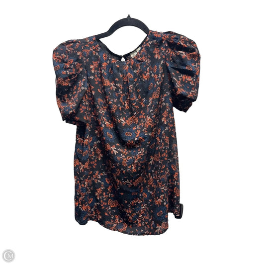 Top Short Sleeve By Joie In Blue & Red, Size: S