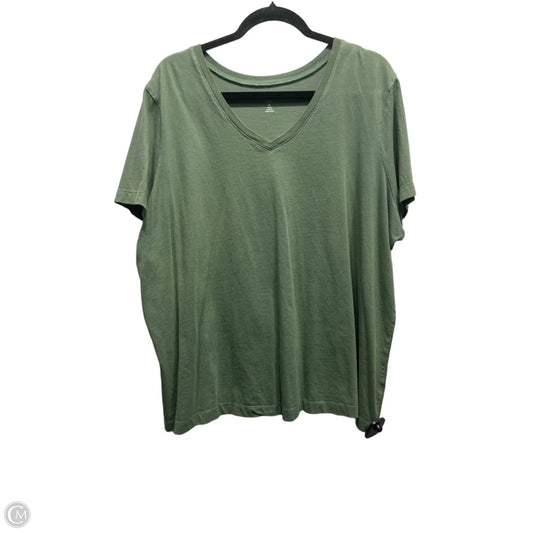 Top Short Sleeve Basic By Woman Within In Green, Size: 2x