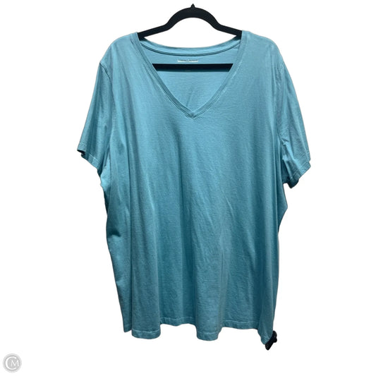 Top Short Sleeve Basic By Woman Within In Blue, Size: 2x