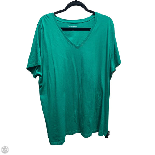 Top Short Sleeve Basic By Woman Within In Green, Size: 1x
