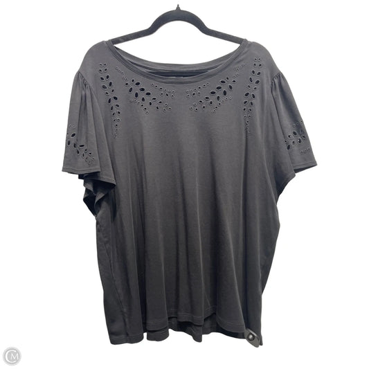 Top Short Sleeve By Chicos In Black, Size: Xxl