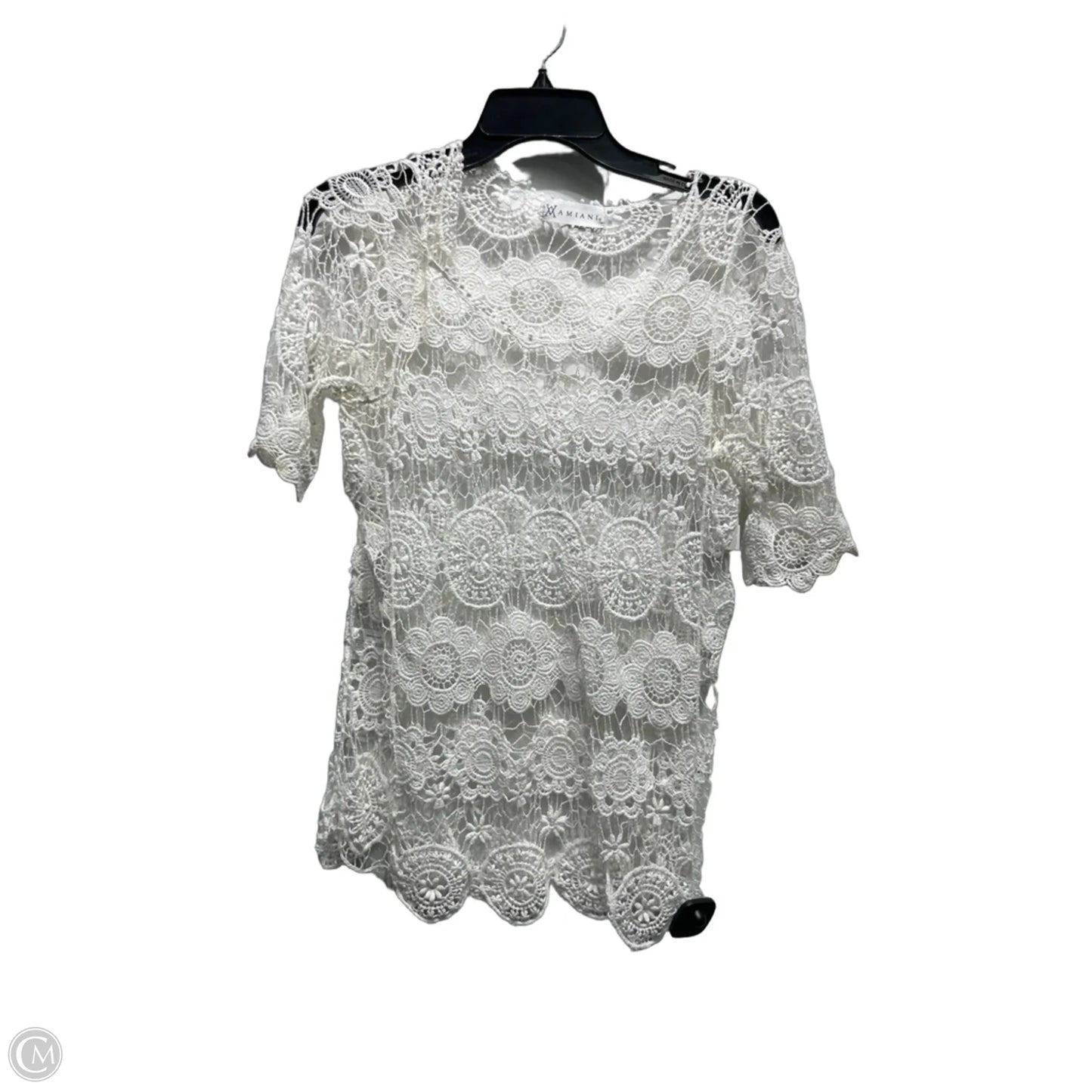Top Short Sleeve By WAMIANI In White, Size: M