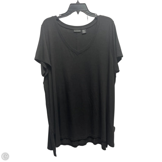 Top Short Sleeve Basic By Tahari In Black, Size: 2x
