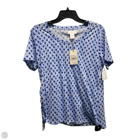 Top Short Sleeve By Stella Parker In Blue, Size: L